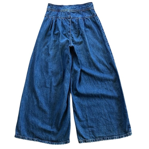 WE THE FREE Wide Leg Cropped Jeans with Front Yoke Size 25 - Picture 2 of 9